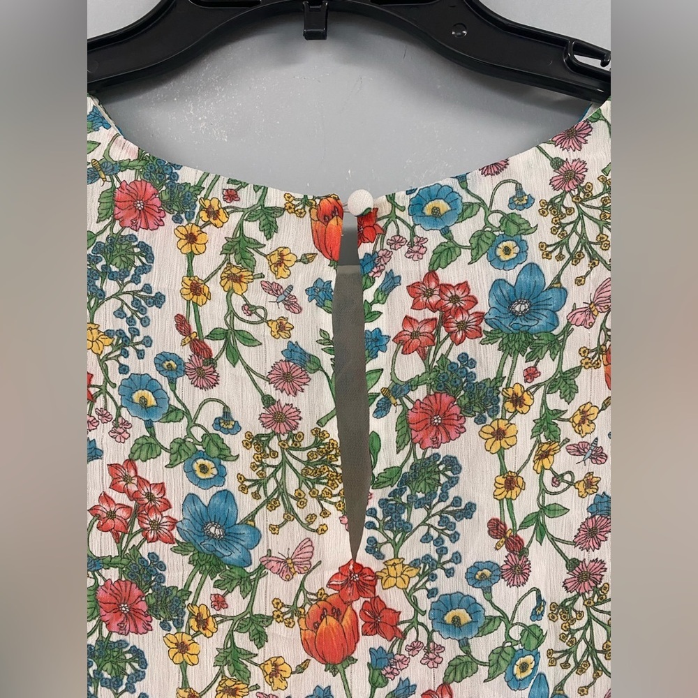 Brooks Brothers Shirt Women’s Size 6 Floral Ruffle Print Cottagecore Romantic - Picture 8 of 9